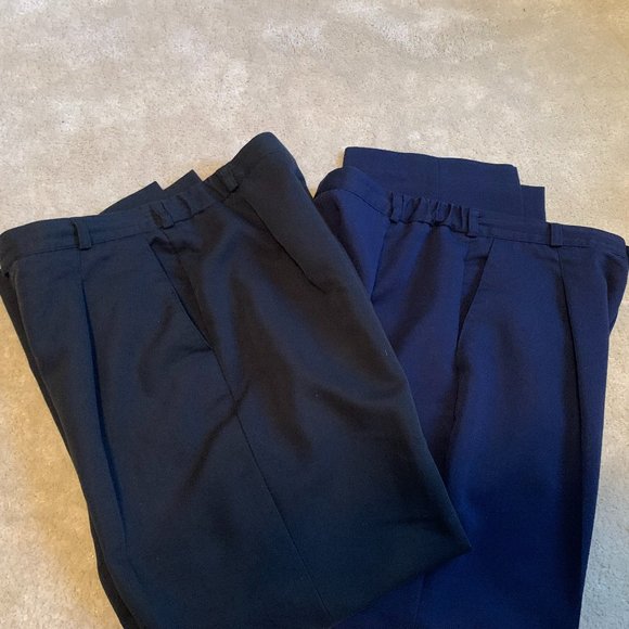 Two pair JW Collection Dress Trousers Black and Navy Size 14 - Picture 9 of 9
